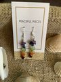 Chakra gemstone chip earrings