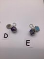 Healing crystal gemstone pet charm, collar charm, pet amulet, protection pet charm. Purse charm, crystals for dogs, cats, zipper pull.