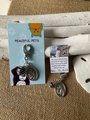 Healing Pet Collar Charm with Amethyst and St. Anthony, St. Francis Medals for Protection - Purse & Zipper Charm