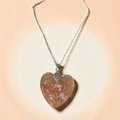 Unique Himalayan Salt Heart Pendant Necklace - Natural Purifying Crystal Charm on Gold or Silver Chain