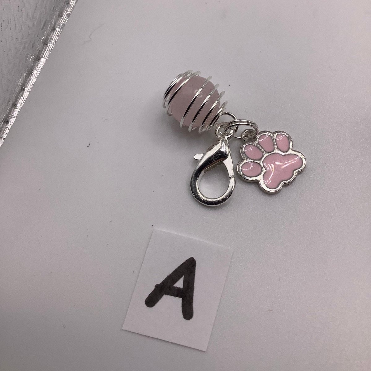 Healing crystal gemstone pet charm, collar charm, pet amulet, protection pet charm. Purse charm, crystals for dogs, cats, zipper pull.