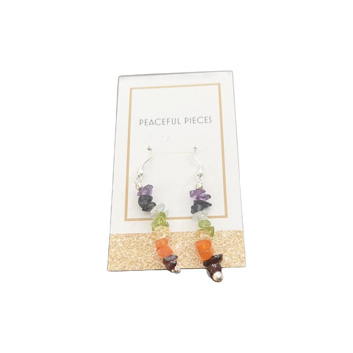 Chakra gemstone chip earrings