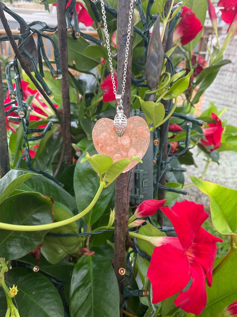 Unique Himalayan Salt Heart Pendant Necklace - Natural Purifying Crystal Charm on Gold or Silver Chain